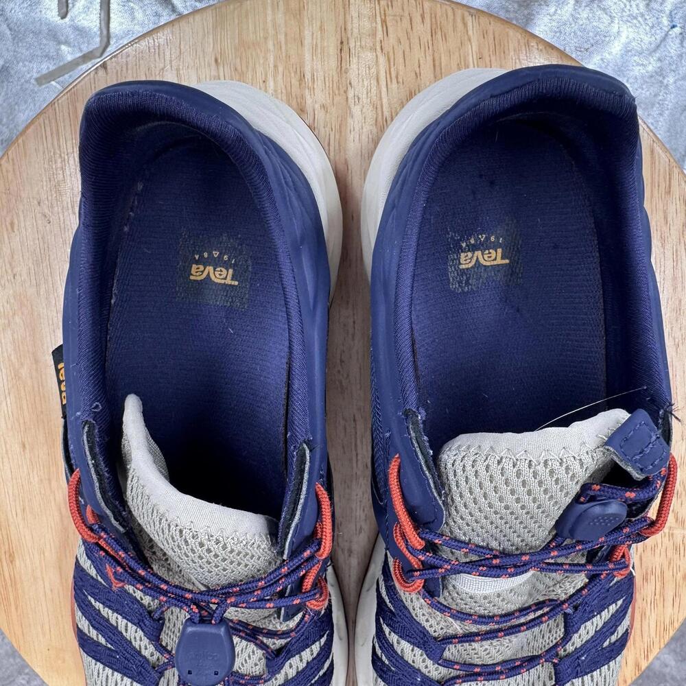 Teva Shoes Womens 8 Gray Navy Mesh Water Walking Athletic Sneakers 1099435 - Picture 7 of 11
